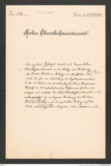 k.k. naturhistorisches Hofmuseum, Intendanzakten 1885-1896 (Hauer), Aktenzahl Z.655/1889, Seite 1